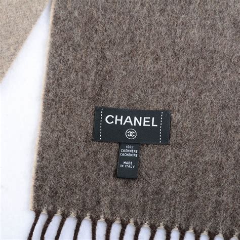 chanel scarf sale|chanel brown cashmere scarf.